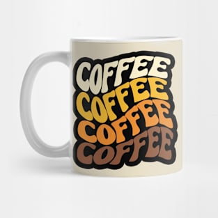 COFFEE !! Cute Cool Colorful Coffee Lover Funny Foodie Designer Quote Mug